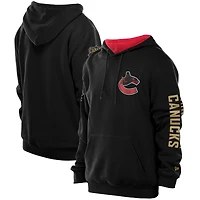 Sweat à capuche noir New Era pour homme, motif Canada Day