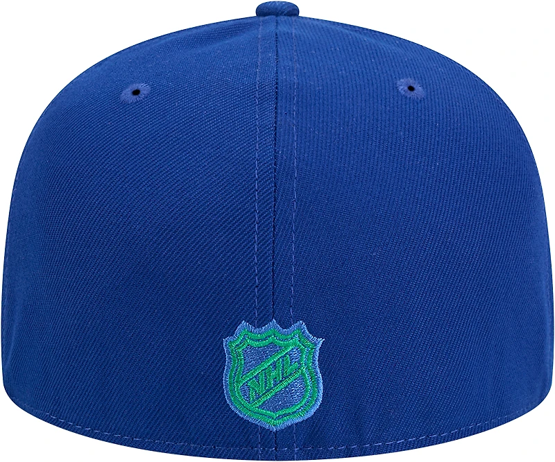 Casquette ajustée New Era Core 59FIFTY bleue pour homme, Vancouver Canucks