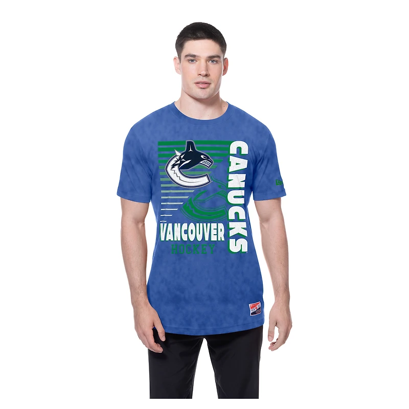 Men's New Era Blue Vancouver Canucks Mineral Wash T-Shirt