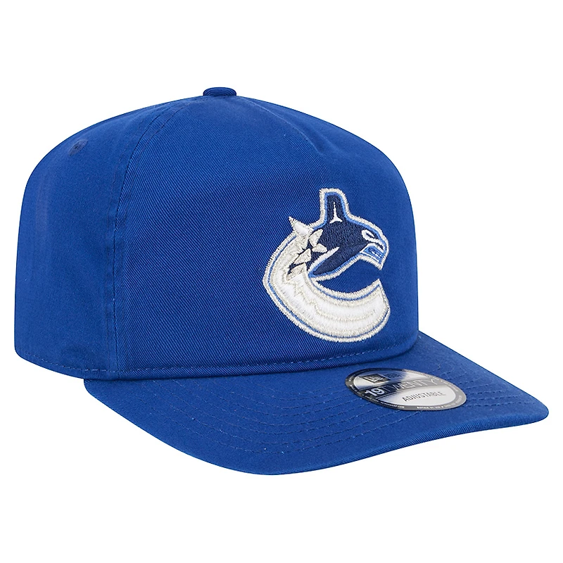 Casquette ajustable Quickstrike 19TWENTY bleue New Era pour homme des Vancouver Canucks