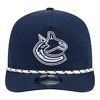Men's New Era Dark Blue Vancouver Canucks Colorpack 19TWENTY Adjustable Rope Hat