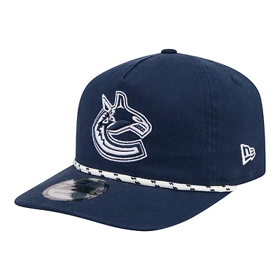 Men's New Era Dark Blue Vancouver Canucks Colorpack 19TWENTY Adjustable Rope Hat
