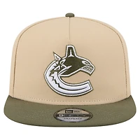 Men's New Era  Tan Vancouver Canucks Color Pack Two-Tone 9FIFTY A-Frame Snapback Hat
