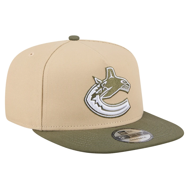 Men's New Era  Tan Vancouver Canucks Color Pack Two-Tone 9FIFTY A-Frame Snapback Hat
