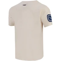Men's Pro Standard Cream Vancouver Canucks Varsity Blues T-Shirt