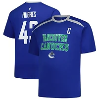 Men's Profile Quinn Hughes Royal Vancouver Canucks Big & Tall Name Number T-Shirt