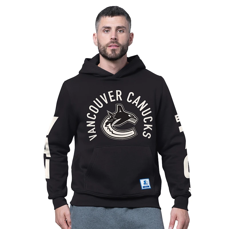 Men's Starter Black Vancouver Canucks Handoff Hoodie