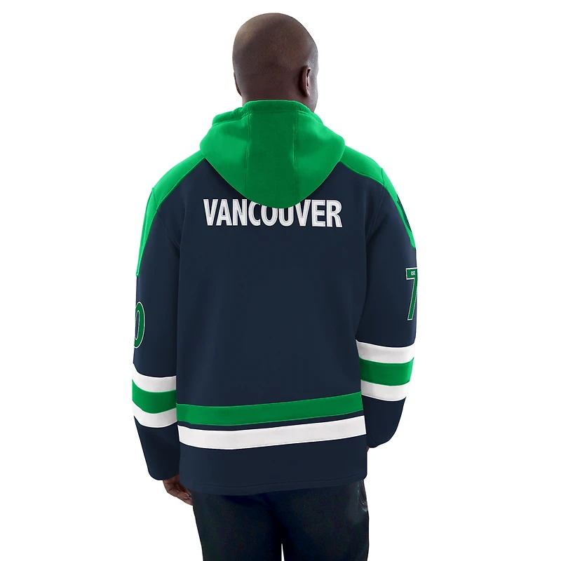Sweat-shirt à capuche la mode pour homme Starter Blue Vancouver Canucks Sweeper