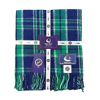 Couverture/écharpe de stade en laine mérinos Patrick King Woollen Company Vancouver Canucks, 79 x 175 cm.