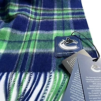 Écharpe en laine à carreaux tartan des Canucks de Vancouver, Patrick King Woollen Company