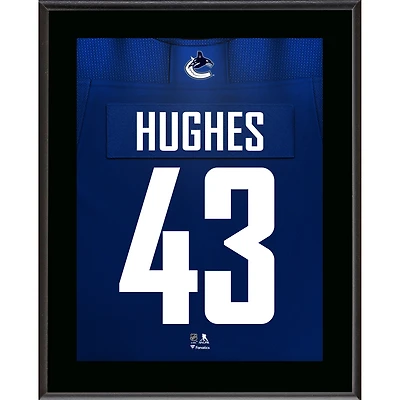 Quinn Hughes Vancouver Canucks 10.5" x 13" Jersey Number Sublimated Player Plaque