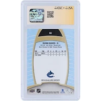 Quinn Hughes Vancouver Canucks Autographed 2019-20 Upper Deck Allure #66 CGC Fanatics Witnessed Authenticated 9/10 Rookie Card