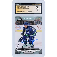 Quinn Hughes Vancouver Canucks Autographed 2019-20 Upper Deck MVP #248 CGC Fanatics Witnessed Authenticated 9/10 Rookie Card