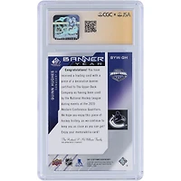 Quinn Hughes Vancouver Canucks Autographed 2021-22 Upper Deck SP Game Used Banner Year Western Conf GU Gray & White Relic #BYW-QH CGC Fanatics Witnessed Authenticated 9/10