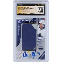 Quinn Hughes Vancouver Canucks Autographed 2021-22 Upper Deck SP Game Used Banner Year Western Conference Dual-Color Relic #BYW-QH CGC Fanatics Witnessed Authenticated Auto 10 Card