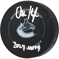 Quinn Hughes Vancouver Canucks Autographed 2024 Norris Trophy Winner Official Game Puck with "2024 Norris" Inscription