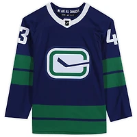 Quinn Hughes Vancouver Canucks Autographed Blue Alternate Adidas Authentic Jersey