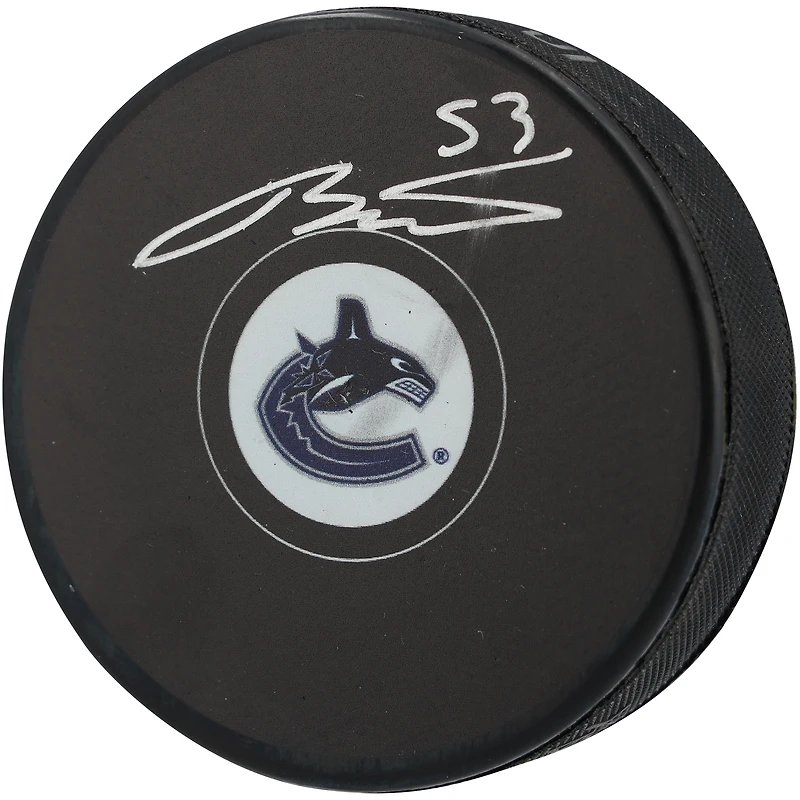 Teddy Blueger Vancouver Canucks Autographed Hockey Puck  