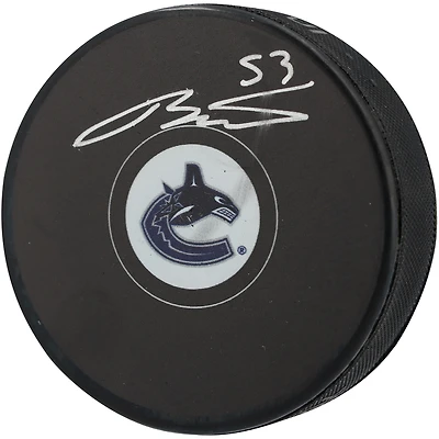 Teddy Blueger Vancouver Canucks Autographed Hockey Puck  