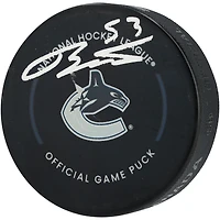 Rondelle de match officielle autographiée par Teddy Blueger des Canucks de Vancouver