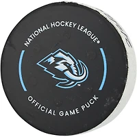 Teddy Blueger Vancouver Canucks Game-Used Goal Puck from February 2, 2026 vs. Utah Mammoth