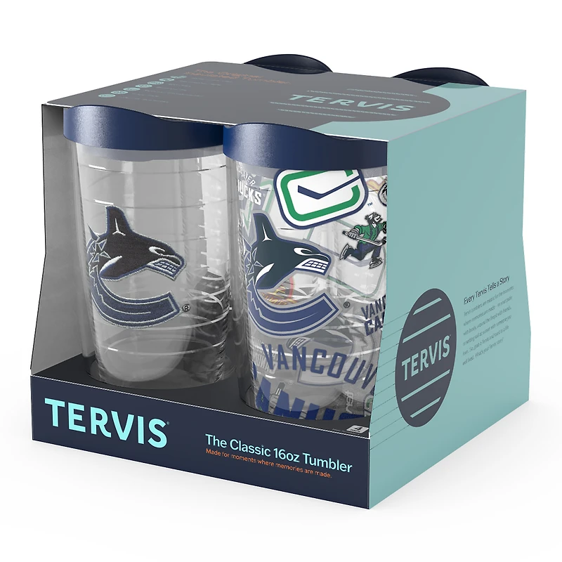 Tervis Vancouver Canucks paquet de quatre 16oz. Ensemble de gobelets classiques