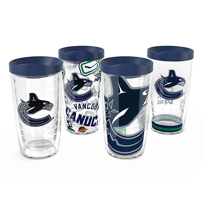 Tervis Vancouver Canucks paquet de quatre 16oz. Ensemble de gobelets classiques