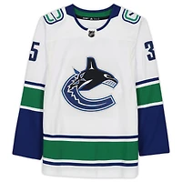 Maillot authentique Adidas blanc autographié par Thatcher Demko des Vancouver Canucks