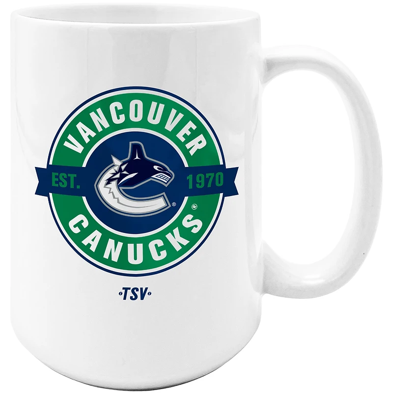 Le Sports Vault Canucks de Vancouver 15 oz. Tasse à café sublimée