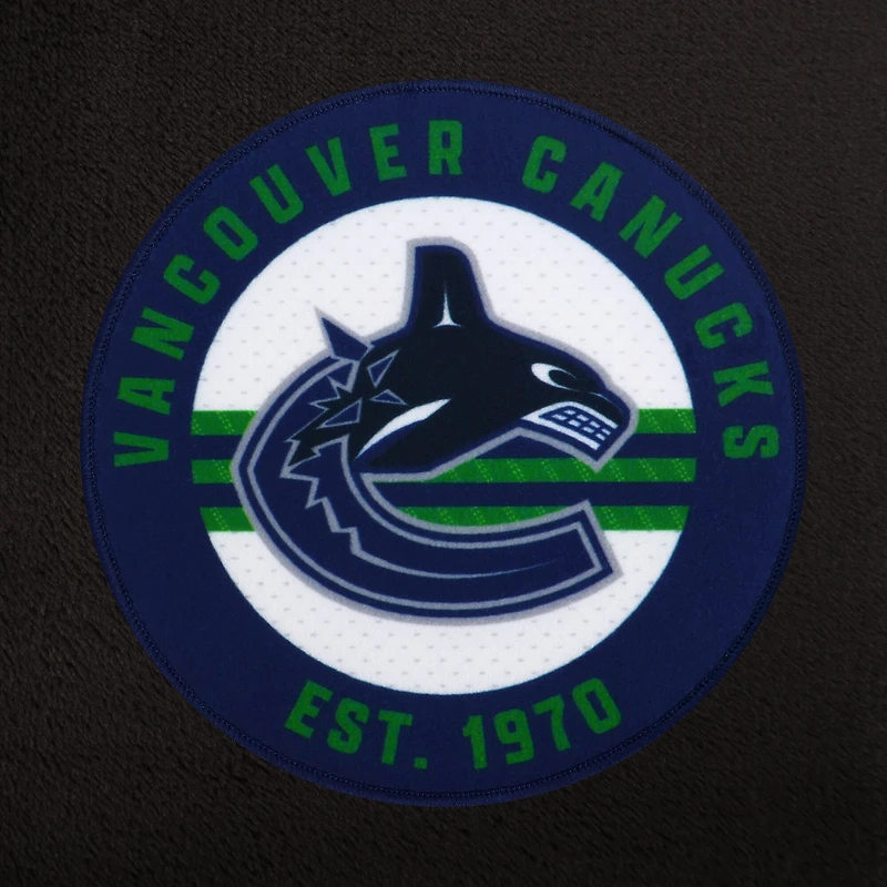 Peignoir unisexe noir des Canucks de Vancouver