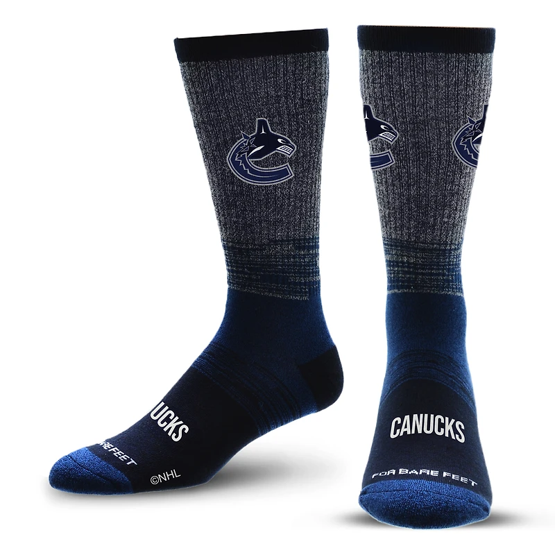Chaussettes unisexes pieds nus ton sur ton de l'équipe des Canucks de Vancouver