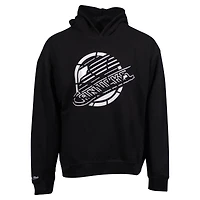 Sweat à capuche surdimensionné unisexe Mitchell & Ness noir Vancouver Canucks Stain Glass
