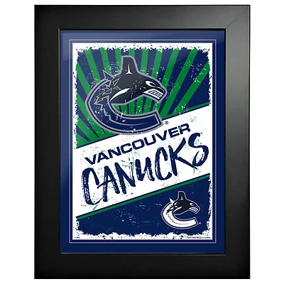 Vancouver Canucks - 12'' x 16'' Classic Print Framed Art