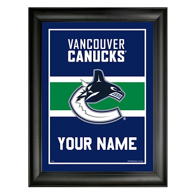 Vancouver Canucks 12'' x 16'' Personalized Team Frame