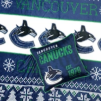 Vancouver Canucks 2-Pack 50" x 60" Holiday Throw Blanket and Cushion Set