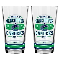 Ensemble de verres à mélange 2 pièces des Canucks de Vancouver