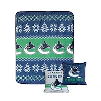 Ensemble de 3 jetés et oreillers Vancouver Canucks