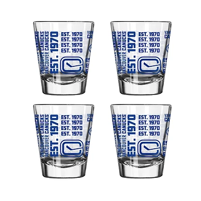 Vancouver Canucks 4-Pack 2oz. Shot Glass Set