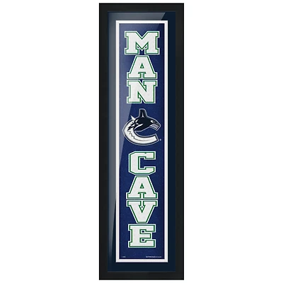Vancouver Canucks 6 `` x 22 '' Man Cave encadrée - Oeuvre d'art