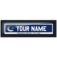 Cadre de barre de nom personnalisé des Canucks de Vancouver 6'' x 22''