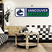Décalcomanie murale repositionnable avec logo d'équipe 90'' x 23'' des Canucks de Vancouver