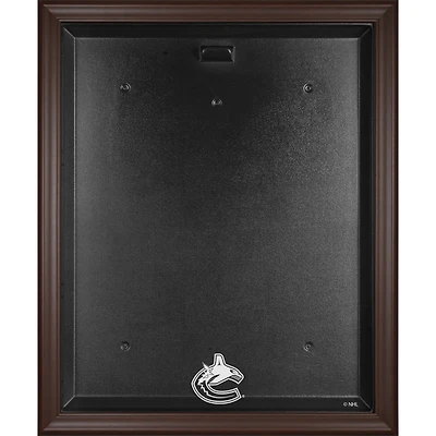 Vitrine de présentation du maillot encadré marron des Vancouver Canucks