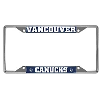 Cadre de plaque d'immatriculation chromé des Canucks de Vancouver
