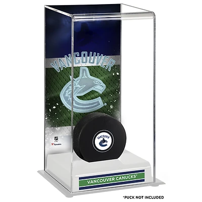 Grand étui de luxe pour rondelle de hockey des Canucks de Vancouver