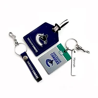 Coffret cadeau trois pièces en cuir des Canucks de Vancouver avec étiquette personnalisée