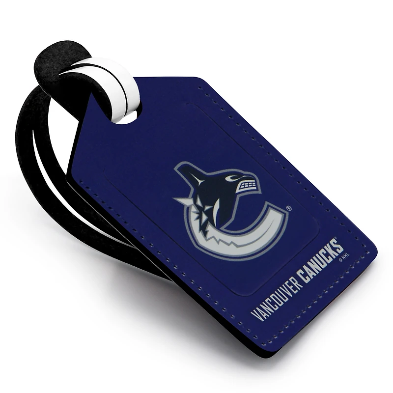 Canucks de Vancouver - Coffret cadeau trois pièces en cuir avec étiquette personnalisée