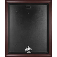Vitrine de présentation encadrée en acajou pour maillots des Canucks de Vancouver