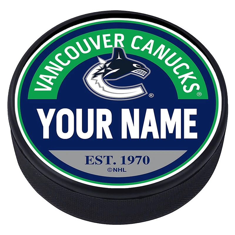 Canucks de Vancouver - Rondelle texturée en bloc personnalisée