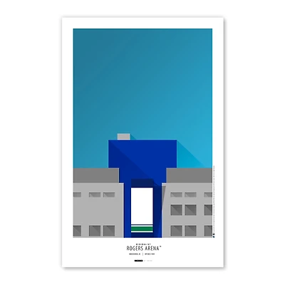 Vancouver Canucks Rogers Arena 11'' x 17 '' Minimalist Stadium Poster Impression artistique