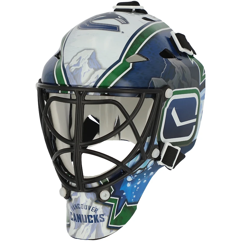 Vancouver Canucks Sportstar Throwback Black Skate Logo Mini Helmet